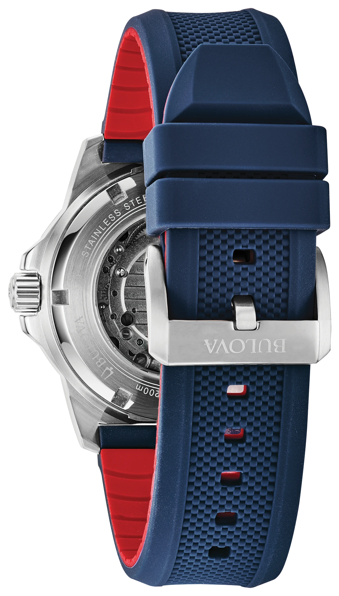 Bulova Marine Star White Dial Blue Strap Watch | Bulova